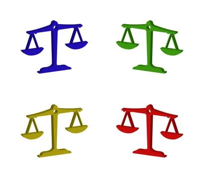 Libra icon illustrated in vector on white background Stock Illustration