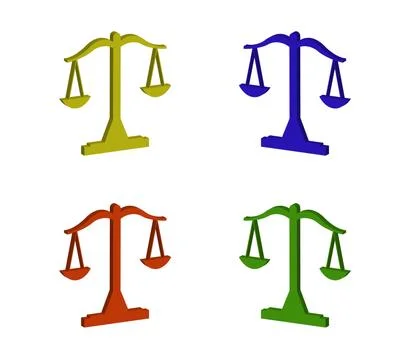 Libra icon illustrated in vector on white background Stock Illustration