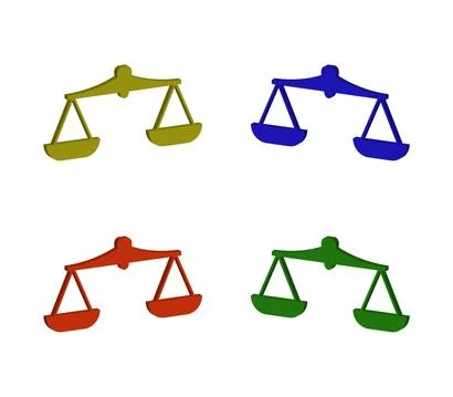 Libra icon illustrated in vector on white background Stock Illustration