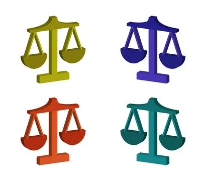 Libra icon illustrated in vector on white background Stock Illustration