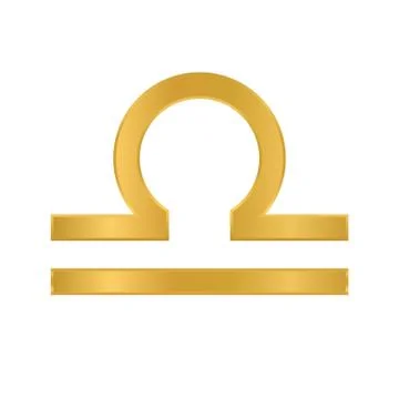 Libra symbol on white. Stock Illustration