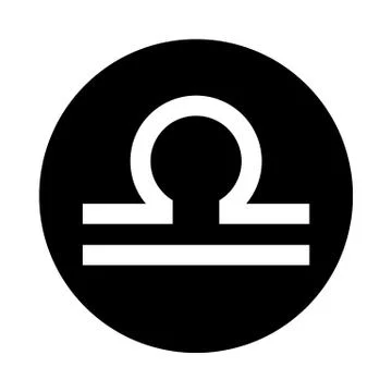 Libra symbol on white. Stock Illustration