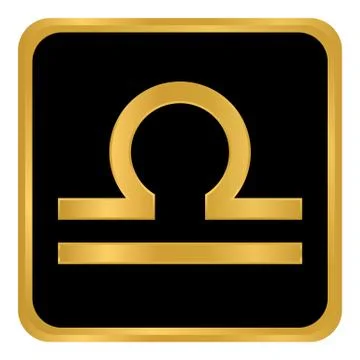 Libra symbol on white. Stock Illustration