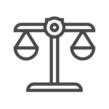 Libra Thin Line Vector Icon Stock Illustration