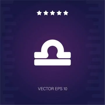 Libra vector icon Stock Illustration
