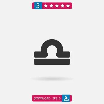 Libra vector icon Illustrazione stock