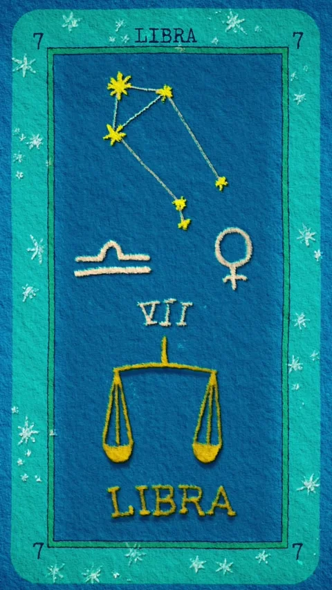 LIBRA VERTICAL Animation card Stock Footage 296815489