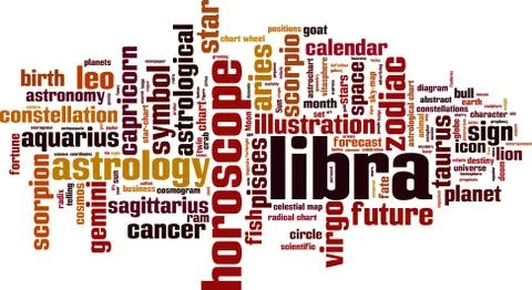 Libra word cloud Stock Illustration