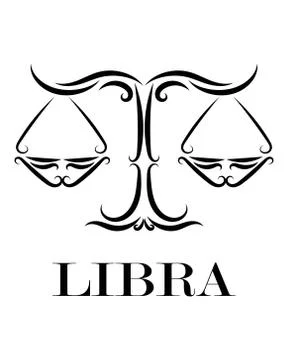 Libra zodiac line art vector eps 10 Stock Illustration