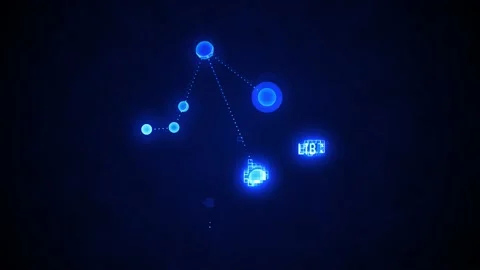 Libra Zodiac Signs Constellations Background Stock Footage 147656911