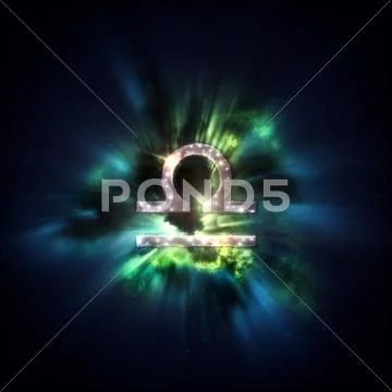 Libra zodiac star sign. Stock Illustration