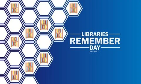 Libraries Remember Day, background Stock-Illustration