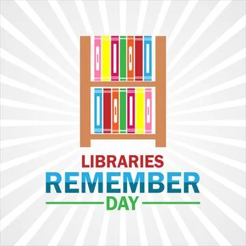 Libraries Remember Day Illustrazione stock