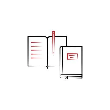 Library 2 colored line icon. Simple colored element illustration. library Stock Illustration