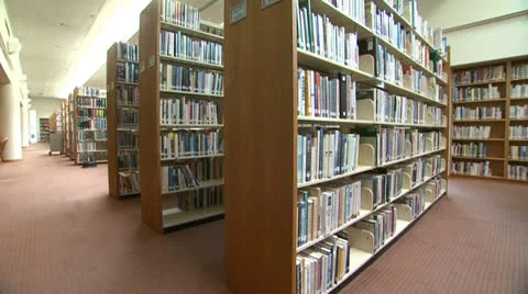 Library 5 - Pan Right Stock Footage 22819213