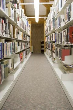Library Aisles Stock Photos