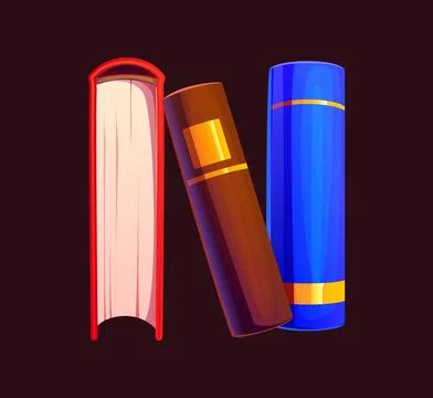 Library book cartoon ABC type, font letter N Stock Illustration