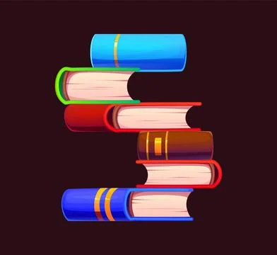 Library book cartoon ABC type, font letter S Иллюстрация