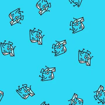 Library book character vector seamless pattern Stock Illustration