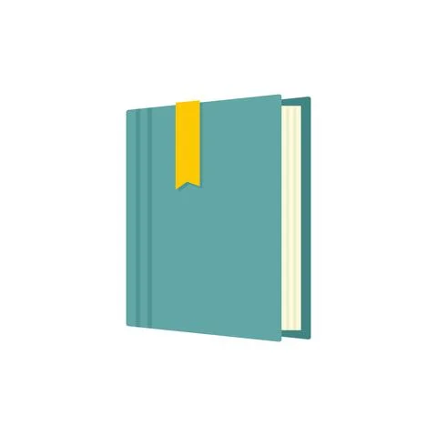 Library book icon flat isolated vector Illustrazione stock