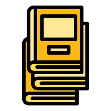 Library book icon vector flat Stock Illustration