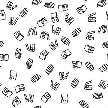 Library Book Or Dictionary Seamless Pattern Vector イラスト素材