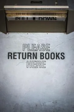 Library Book Return Box Stock-Fotos