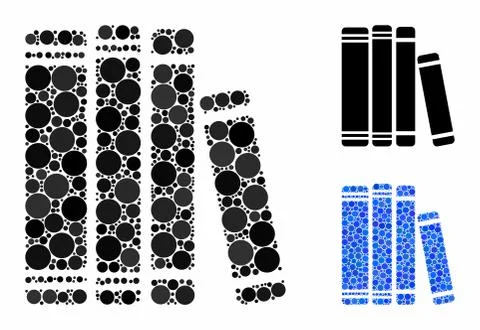 Library books Composition Icon of Circle Dots Stockillustratie