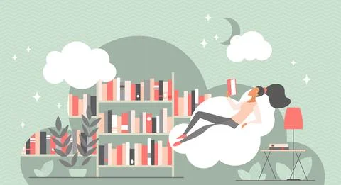 Library, bookstore and learning student, person reading open book, knowledge 스톡 일러스트