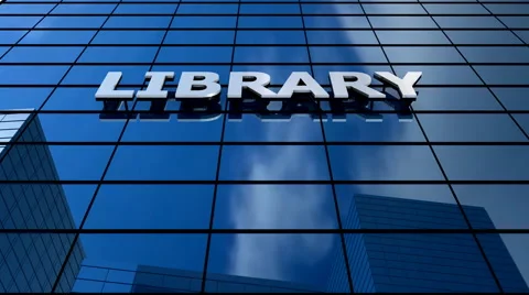 Library building blue sky timelapse. Stock Footage 40302728