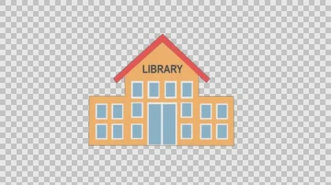 Library Building Cartoon | Stock Video | Pond5