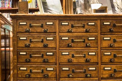 Library Card Catalog Stock Photos