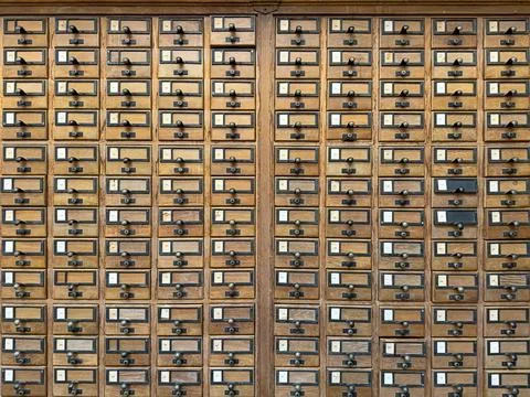 Library Card Catalog Stock Photos