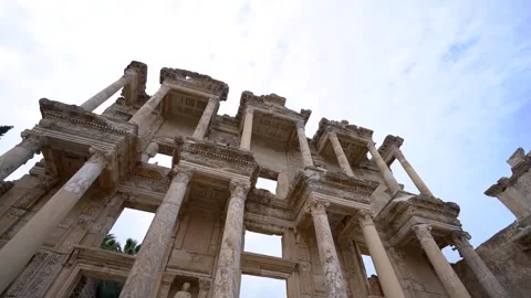 Library of Celsus ancient Roman building in Ephesus Turkey Stock Footage 332306587