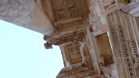 The Library of Celsus in Ephesus Stock Footage 149962437