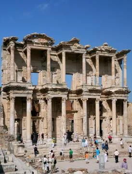 Library of celsus in ephesus Stock Photos