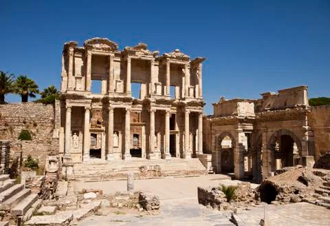 Library of celsus at ephesus Stock Photos