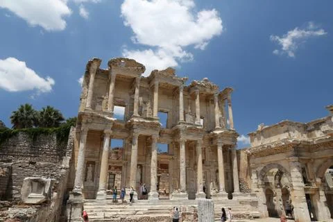 Library of Celsus in Ephesus Stock Photos
