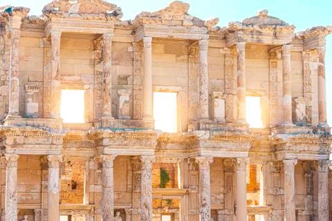 Library of Celsus in Ephesus Stock Photos
