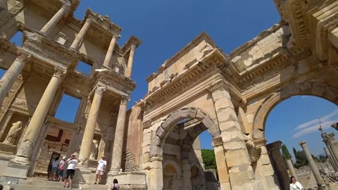 Library of Celsus from Ephesus, Turkey Stock Footage 201245228