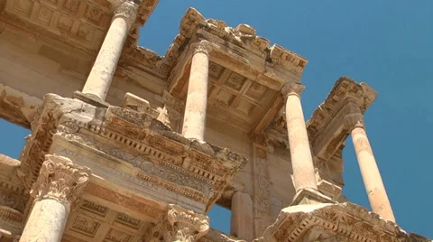 Library of Celsus Stock Footage 38140146