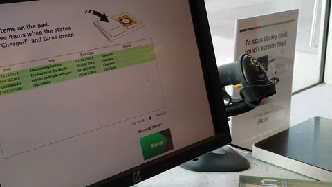 Library - Check Out 2 Stock Footage 93811609