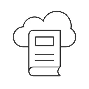 Library cloud computing concept icon vector illustration イラスト素材