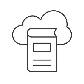 Library cloud computing concept icon vector illustration Stockillustratie