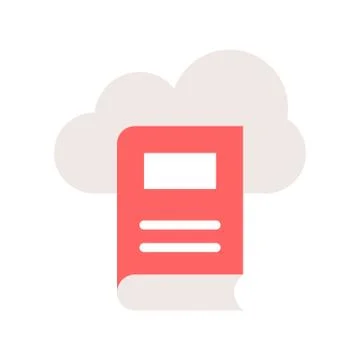 Library cloud computing concept vector illustration icon 스톡 일러스트