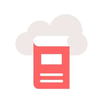 Library cloud computing concept vector illustration icon Illustrazione stock