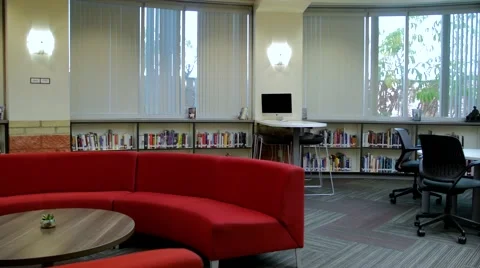 Library Common Area Stock Footage 66369377