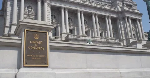 Library of Congress Plaque Video stock 42748949