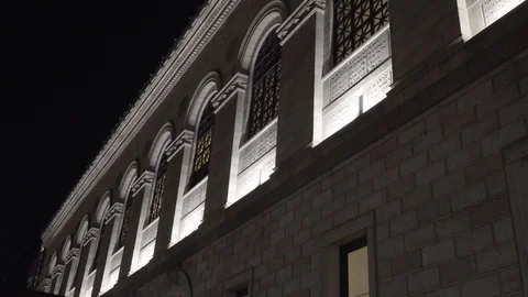 Library in Copely Square in Boston Stock Footage 98026235