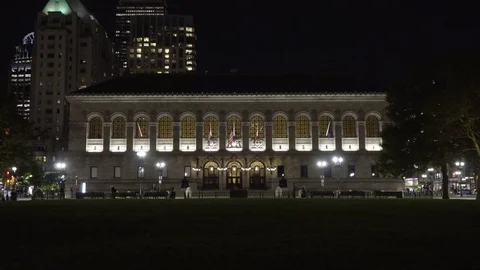 Library in Copely Square in Boston Stock Footage 98026243